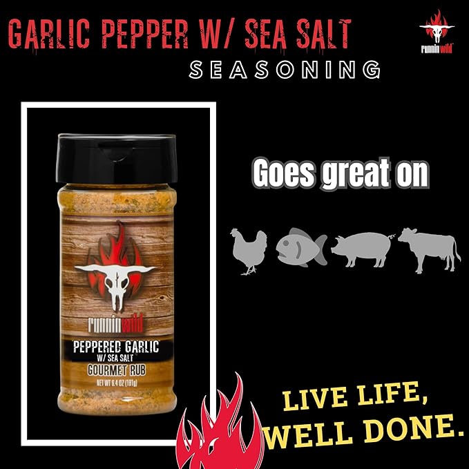 Bold Garlic Pepper with Sea Salt Seasoning ??SPG Seasoning Blend Reimagined for Bigger Flavor |