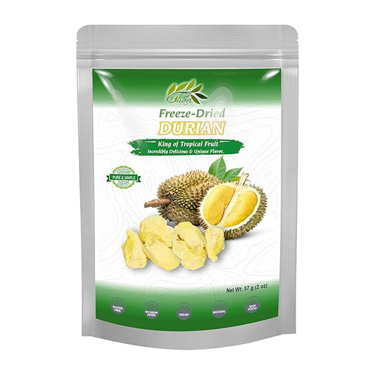 CHAVI Freeze-Dried Durian (King of Fruits) - 2 Oz - Healthy 1 Ingredient Superfood - Family
