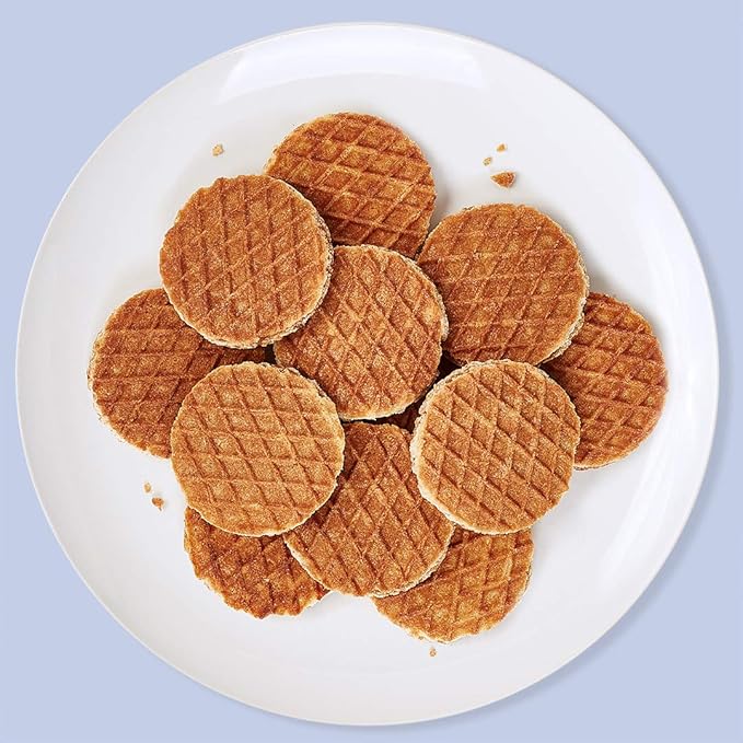 Rip Van Wafels Dutch Caramel & Vanilla Mini Stroopwafels - Low Carb Snacks (3g Net Carbs) - Non GMO