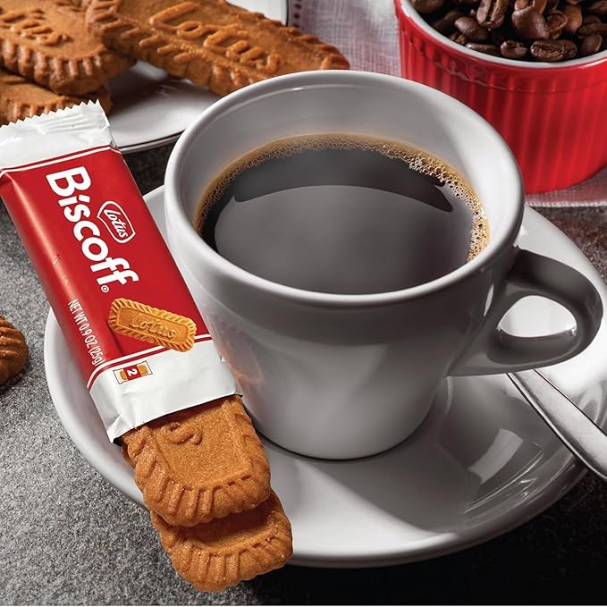 Lotus Biscoff Cookies, Caramelized Biscuit Cookie Snack, Dispenser Box (20 sleeves of 2 extra large