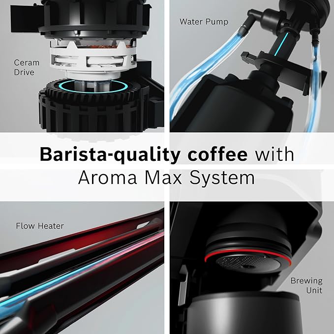 Bosch 500 Series Fully Automatic Espresso and Coffee Machine – Touch Control Panel, Milk Hose