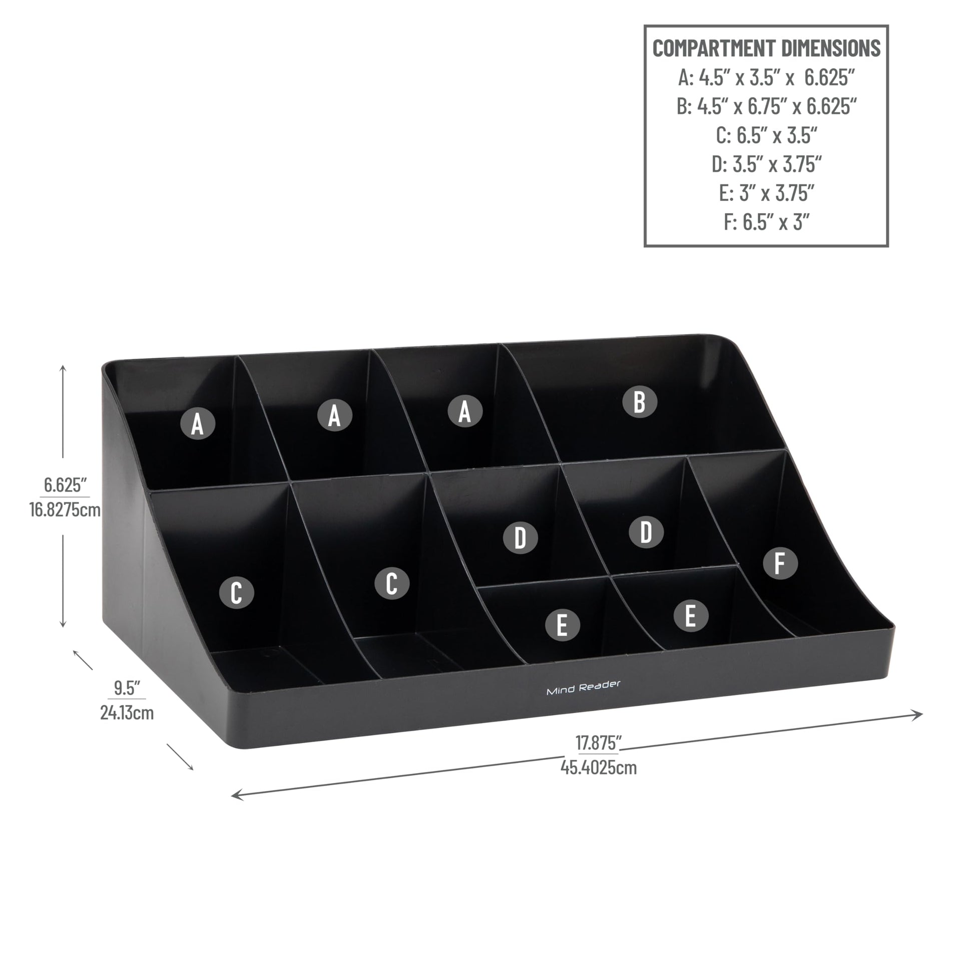 Mind Reader Cup and Condiment Station, Countertop Organizer, Coffee Bar, Kitchen, Stirrers