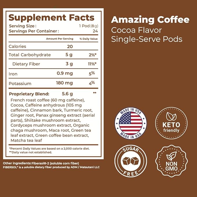 Superfoods Company Amazing Coffee- 12 Natural Superfoods - French Roast - Weight Loss & Brain Boost