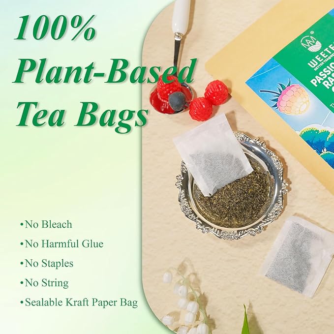 WT WEETEE Passionfruit Raspberry Green Tea, 100 Count Passion Fruit Raspberry Flavored Green