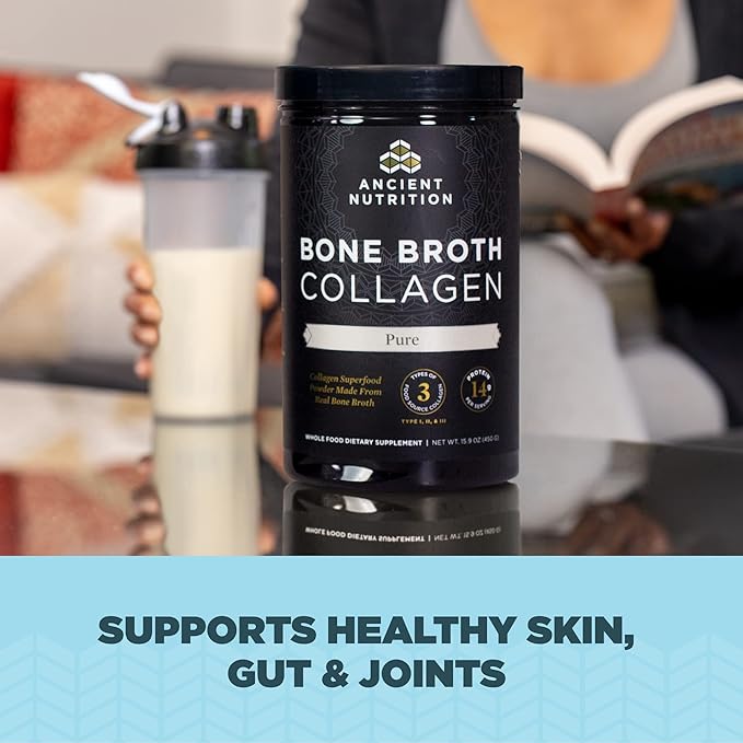 Ancient Nutrition Collagen Powder, Bone Broth Collagen, Pure, Hydrolyzed Multi Collagen Peptides