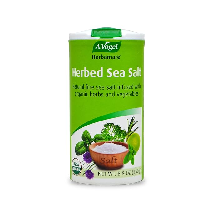 A. Vogel Herbamare Seasoned Sea Salt - USDA Organic - Seasoning Salt Infused with 12 Herbs - 33%