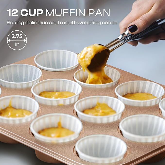 Baking Pans Set 8-Piece Bakeware Sets, Baking Sets for Cooking Nonstick Oven Pan Set, Baking Sheet