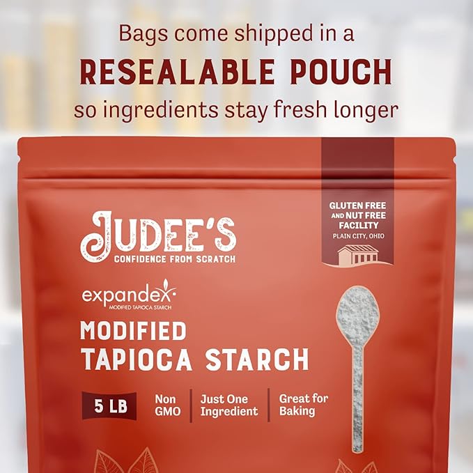 Judee's Gluten Free Expandex Modified Tapioca Starch 5 lb - 100% Non-GMO, Gluten-Free & Nut-Free