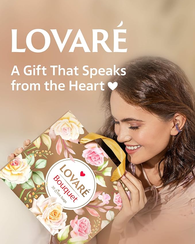 LOVARE Tea Bags Variety Pack - Made in Ukraine - Black and Green, Floral Berry, Mixed Blend