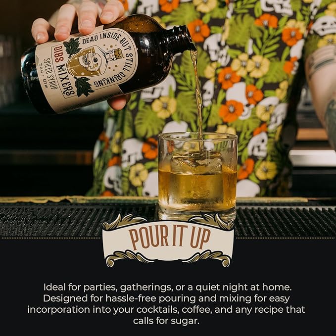 Dibs Mixers Spiced Syrup - Fall Spice Blend for Cocktails, Coffee, Pancakes & Desserts - With