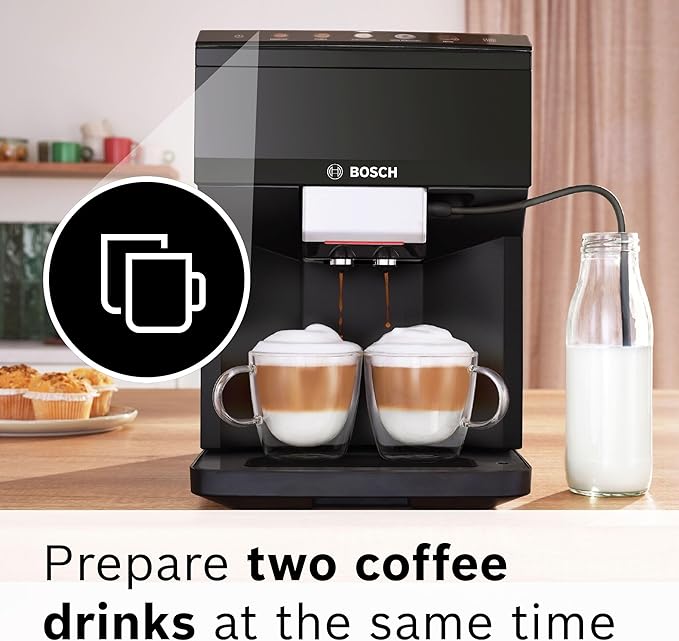 Bosch 500 Series Fully Automatic Espresso and Coffee Machine – Touch Control Panel, Milk Hose