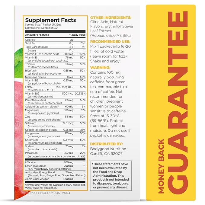 Pureboost Superfoods Clean Energy Booster with Apple Cider Vinegar. Refreshing Energy Drink Mix