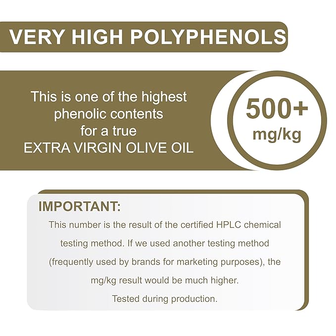 P.J. KABOS 2025 Gold Award Winner, High Phenolic (500+ mg/kg), USDA Organic Greek Extra Virgin