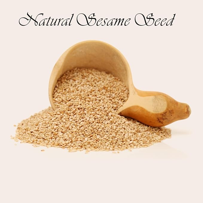 Sesame Seeds Natural – 14 oz Resealable Bag – Whole Raw Unhulled Seeds for Cooking, Baking &