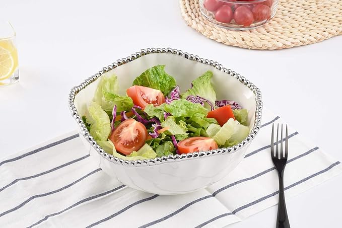 Salerno Porcelain Large Salad Bowl