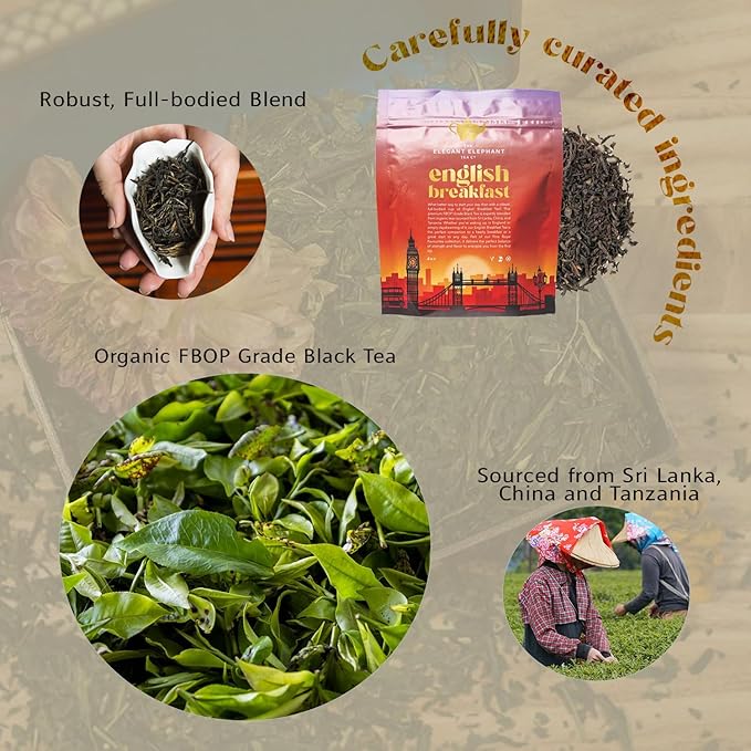 English Breakfast Tea, Organic Loose Leaf Black Tea ??Robust, Full-Bodied, Classic Blend ??Drink