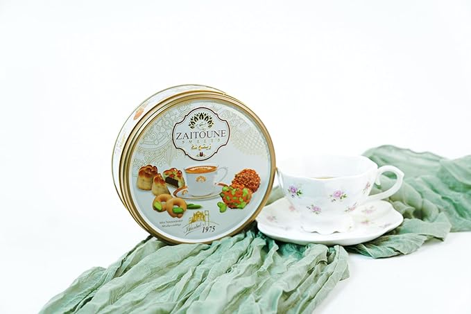 Zaitoune Premium Mini Mixed Cookies - 9 oz | Bite-Sized Date Maamoul, Barazek & Ghraybeh Cookie Mix