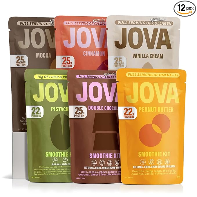 JOVA Smoothie Variety Pack | Nutritious, Delicious & Ready in 1 Minutes | 22g+ Protein