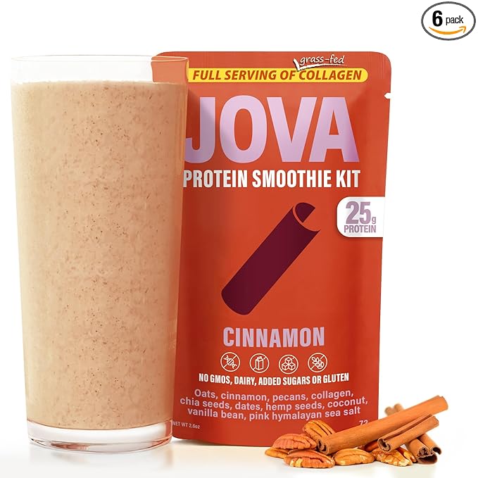JOVA Cinnamon Smoothie Kit | Guilt-Free, Protein-Packed & Delicious | 25g Protein, 9g Fiber | Clean