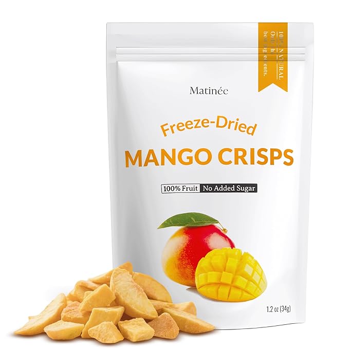 MATINÉE Freeze Dried Mangoes, Dehydrated Fruit, Dried Fruit Snack for Baking, Yogurt & Kids