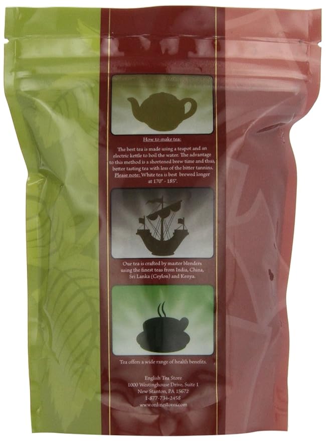 English Tea Store Chocolate Mint Flavored Black Loose Leaf Tea Pouches - 4oz | Ceylon Black Tea