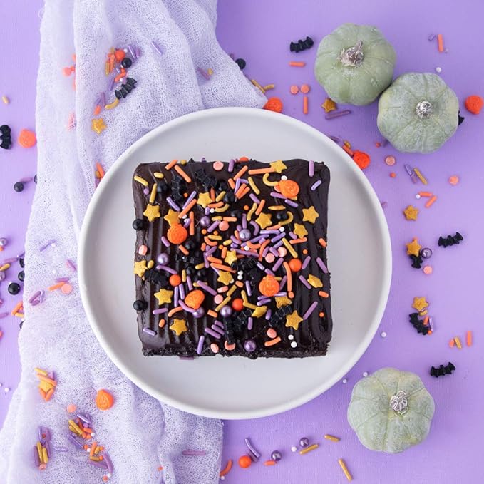 Sweets Indeed Toil & Trouble Halloween Sprinklefetti Mix ??4 oz Jar | Sprinkles with Pumpkins