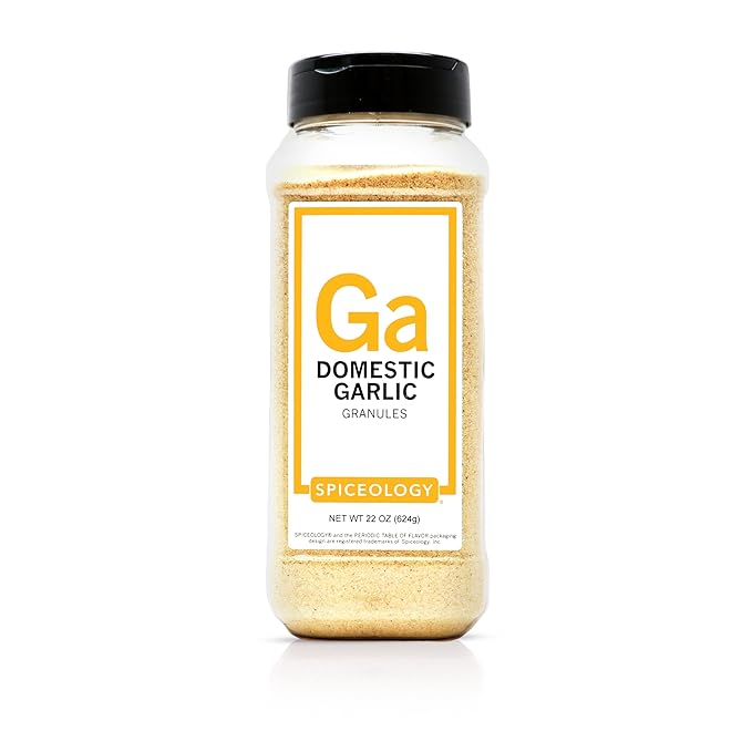 Spiceology ??Domestic Garlic Granules ??Bold, Pungent Flavor for Seasoning Rubs, Blends & Everyday
