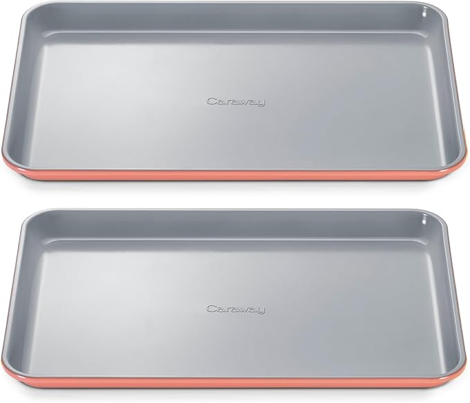 Caraway Non-Stick Ceramic Medium Baking Sheet - Naturally Slick Ceramic Coating - Non-Toxic, PTFE &
