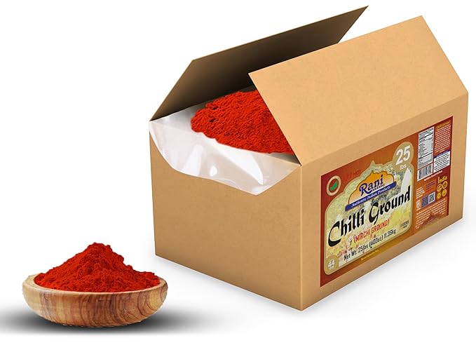 Rani Chilli Powder (Mirchi) Ground Indian Spice 400oz (25lbs) 11.36kg Bulk Box ~ All Natural |