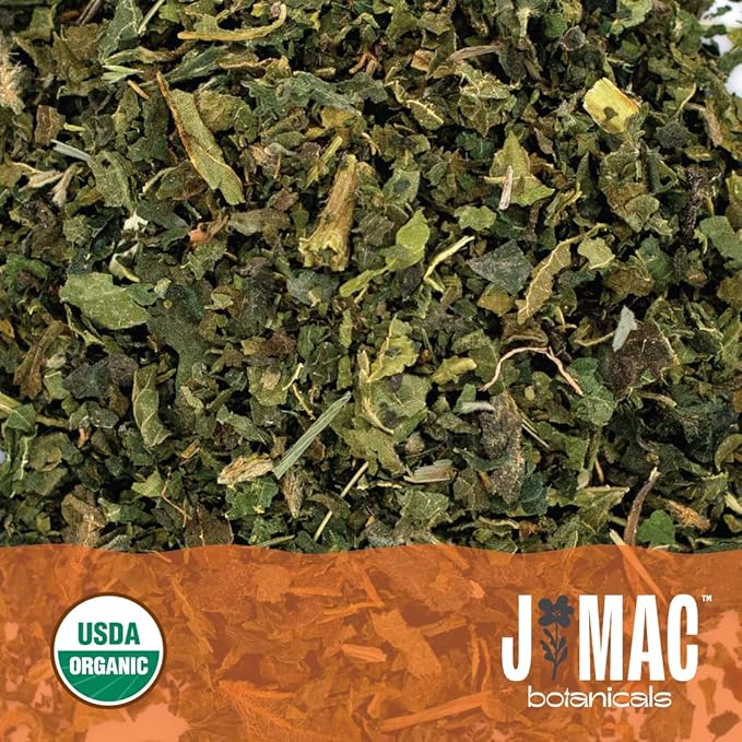 J MAC BOTANICALS Organic Nettle Leaf Herbal Tea - 16 oz (200+ Cups) Certified USDA Organic, Dried