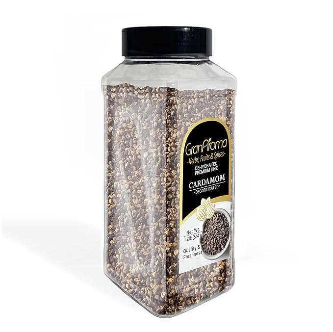 GranAroma Decorticated Cardamom, Versatile Spice, Indian Cuisine, Rich & Intense Flavor (1.2 Pound)