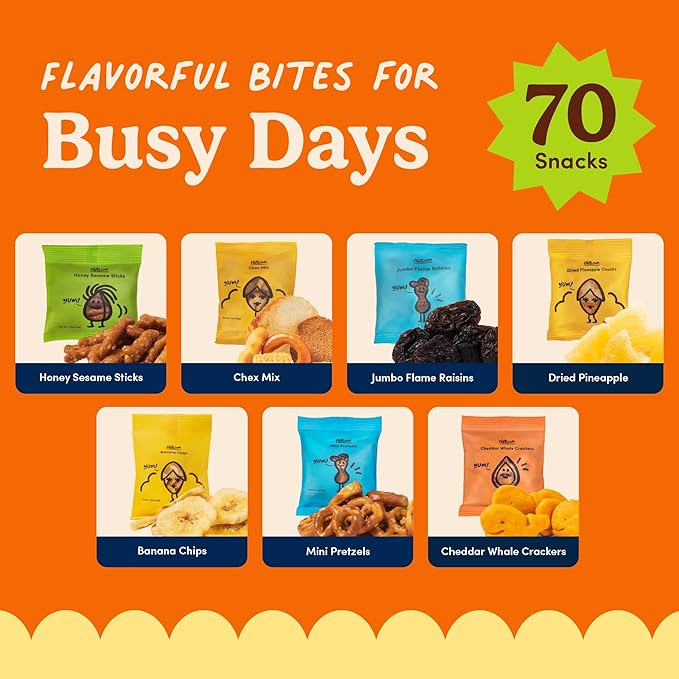 Nuts.com Office Bulk Nut-Free Box - 70 Count Assorted Variety Pack with Pretzels, Cheddar Whales