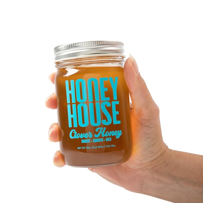 Honey House 100% Raw Clover | Pure & Unfiltered | Premium American-Sourced Natural Sweetener | 12oz