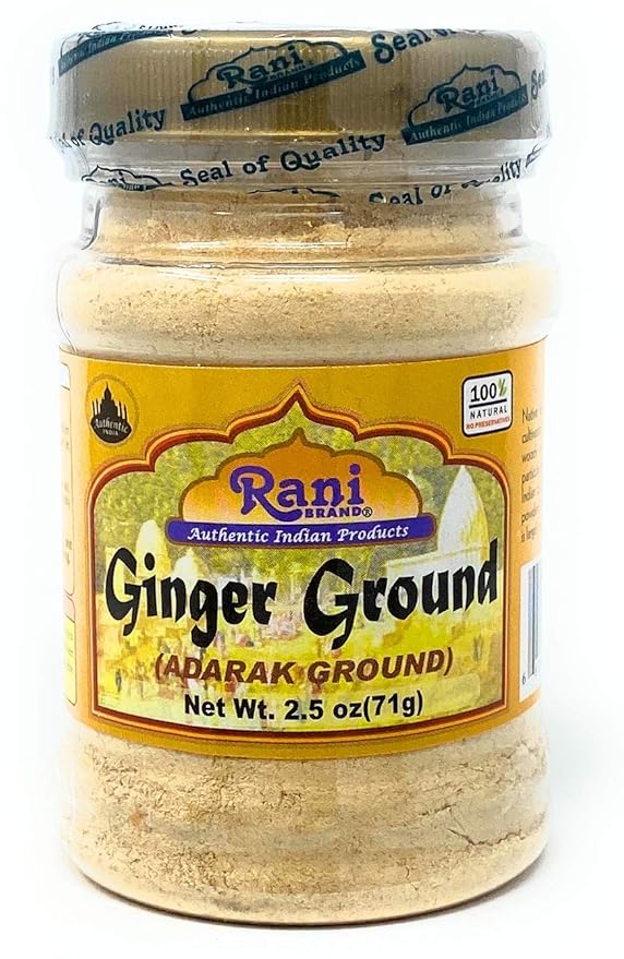 Rani Ginger (Adarak) Powder Ground, Spice 2.5oz (71g) PET Jar ~ All Natural | Vegan | Gluten