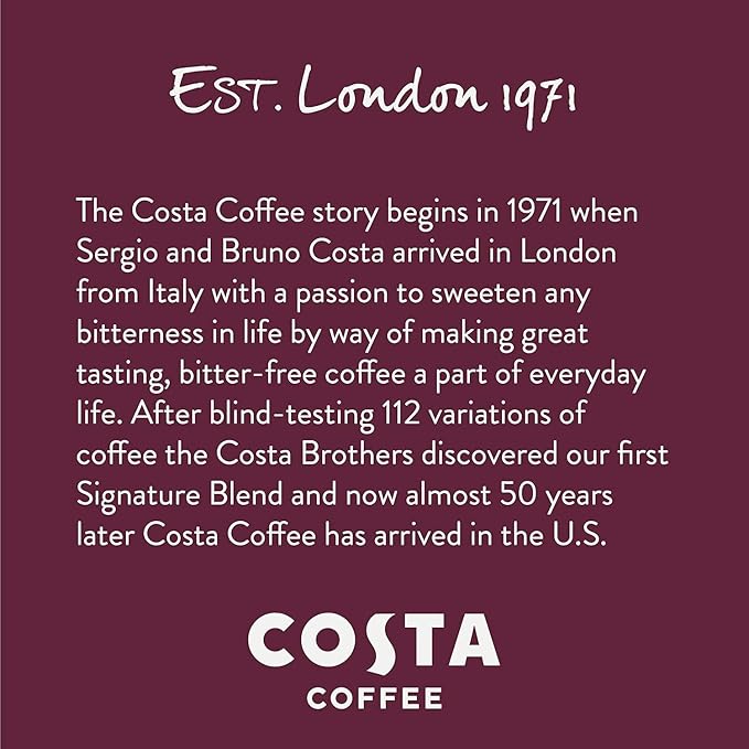 Costa Coffee Medium Roast Single Serve Pods - Signature Blend - 10 ct Box