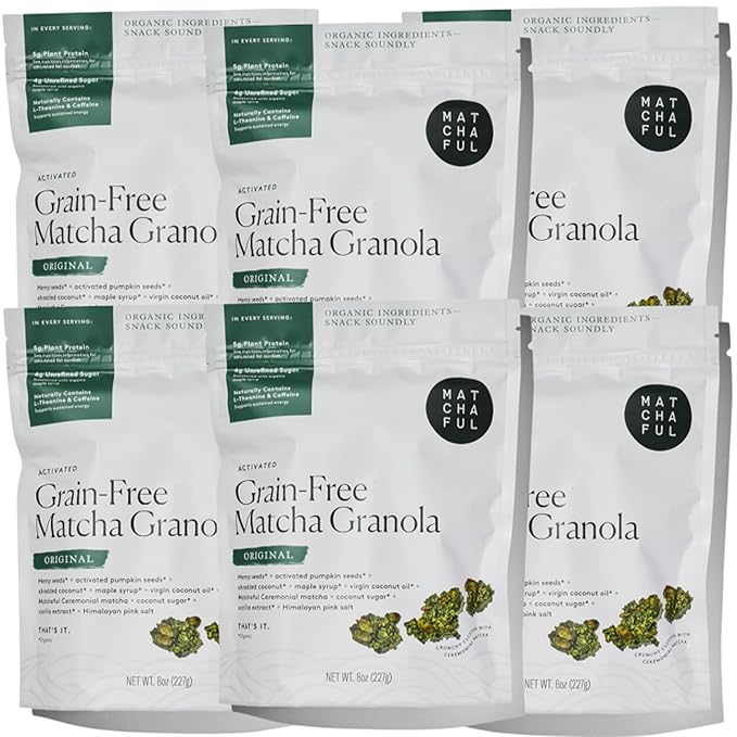 Matchaful - Original Matcha Granola - Activated, Grain Free, Organic Ingredients - Vegan, No