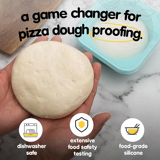 1000ml PLUS Pizza Sourdough Proofing Containers with Air-tight Lids for DIY family Artisan