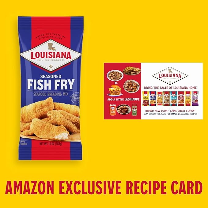 Louisiana Fish Fry - Seasoned Fish Fry Mix 10 Ounce (Pack of 1) Season All Your Fish, Shrimp, or