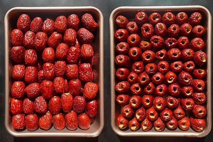 KachiKachi Jujube Dates Pitted-1.1lb/500g/, Big | Sweet | Dried Jujube Fruit Chinese Red Dates
