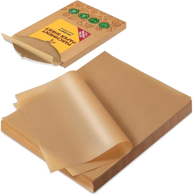 Katbite 350Pcs 9x13 In Parchment Paper Sheets, Heavy Duty Unbleached Baking Paper, Non-stick & Oil
