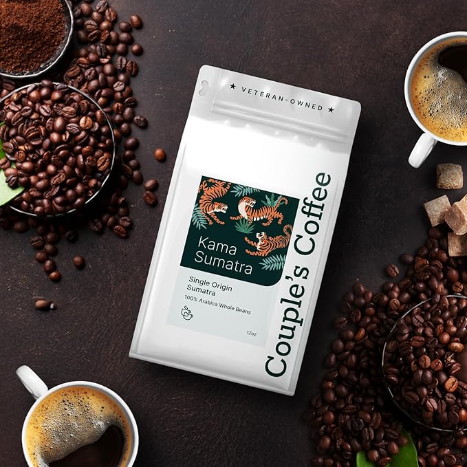 Couple?™s Coffee Whole Bean | Gives Back to Military Families | Single Origin Sumatra | Dark Roast