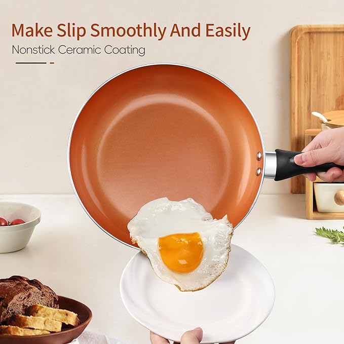 Ceramic Pots and Pans Set, 15PCS Nonstick Set Ceramic Cookware Set, Nonstick Pan Pots and Pans Set