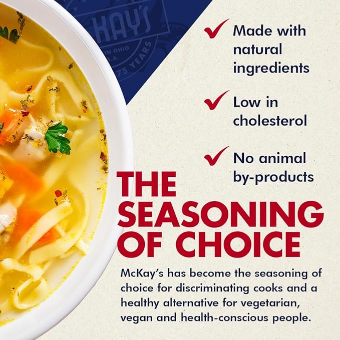 McKay's Chicken Flavored Soup Seasoning, Gluten Free, Vegetarian Instant Broth, Bullion Powdered