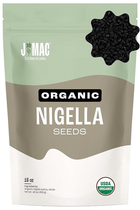 J Mac Botanicals, Organic Nigella Seeds (1 Pound), USDA Certified, black cumin seed, Nigella