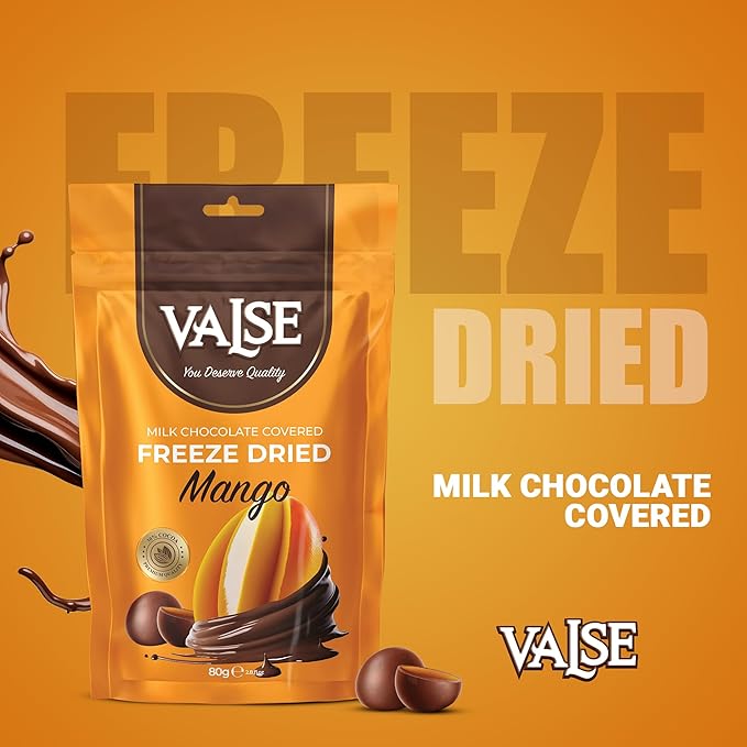 Chocolate Covered Mango, Milk Chocolate Covered Freeze Mango, 2.8 oz Chocolate Covered Fruit
