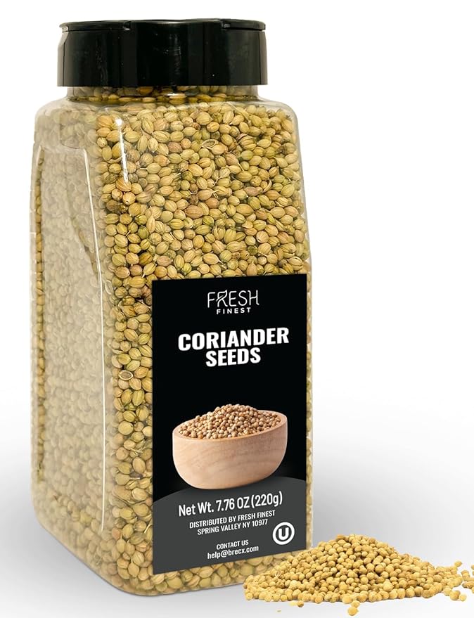 Fresh Finest Coriander Seeds Whole - Kosher, Natural and Freshly Packed spices Best for Cooking and