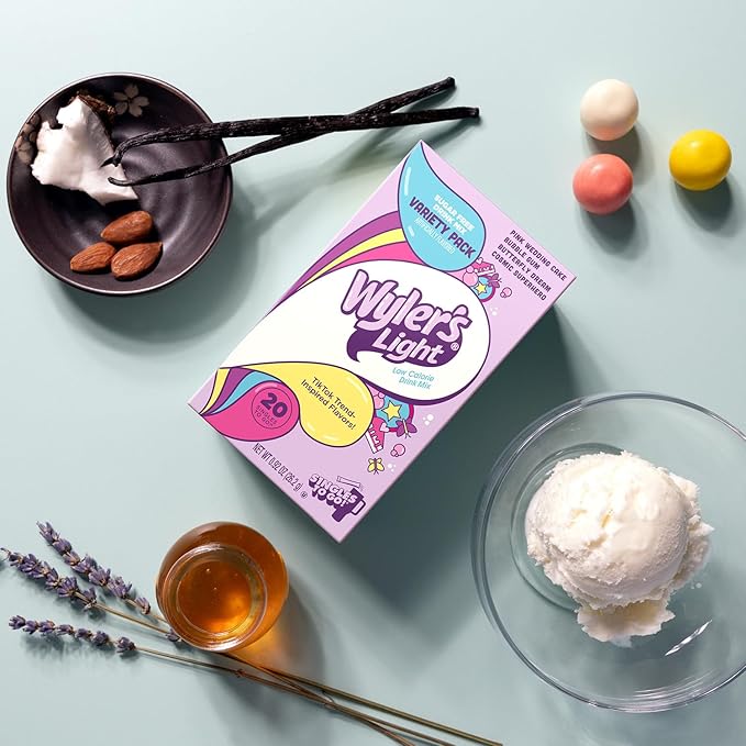 Wyler's Light Singles to Go Powder Packets, Variety Pack, Watertok Fun Flavors, Pink Wedding Cake