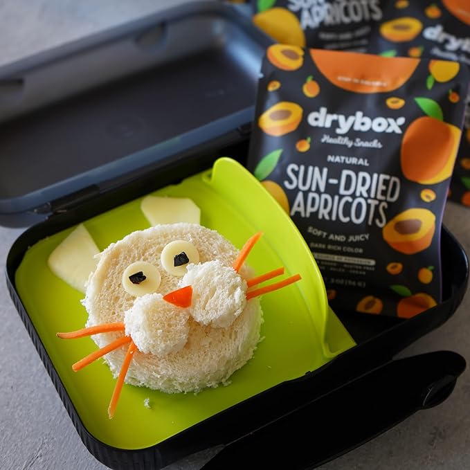 Drybox Unsulfured Sun Dried Turkish Apricots 12 Lunch Packs, Unsweetened No Sugar Added, Non-GMO