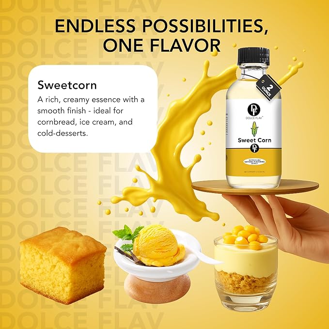 Dolce Flav Natural Sweet Corn Extract ??2 Ounce Water-Soluble Kosher, Sugar-Free, Concentrated