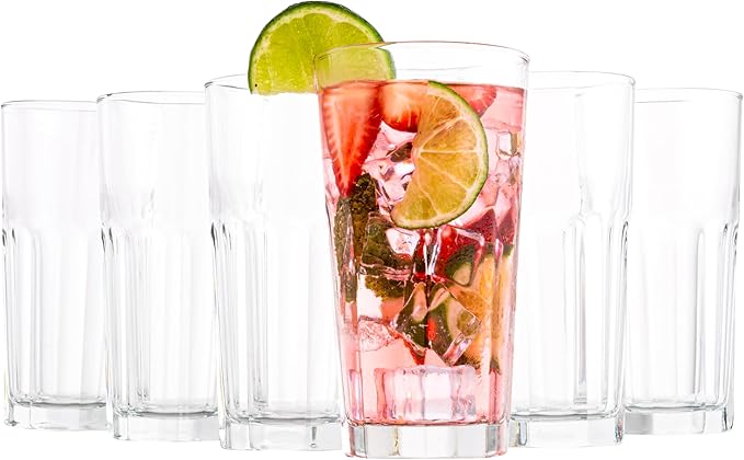 Vikko Drinking Glasses, Set of 12 Juice Glasses 9.5 Oz, Thick and Sturdy Kitchen Glasses